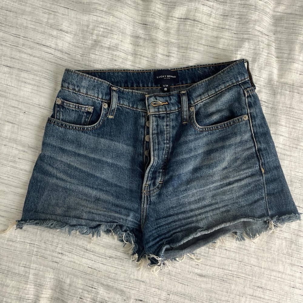 Lucky Brand Mom High Rise Jean Shorts
